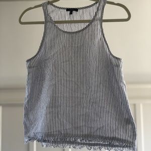 Drew - White & Blue Striped Tank, Womens S